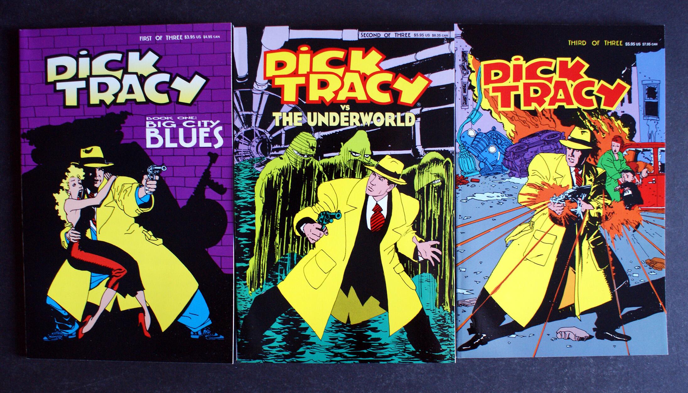 Dick Tracy Trilogy (THREE books) by John Moore, Len Wein