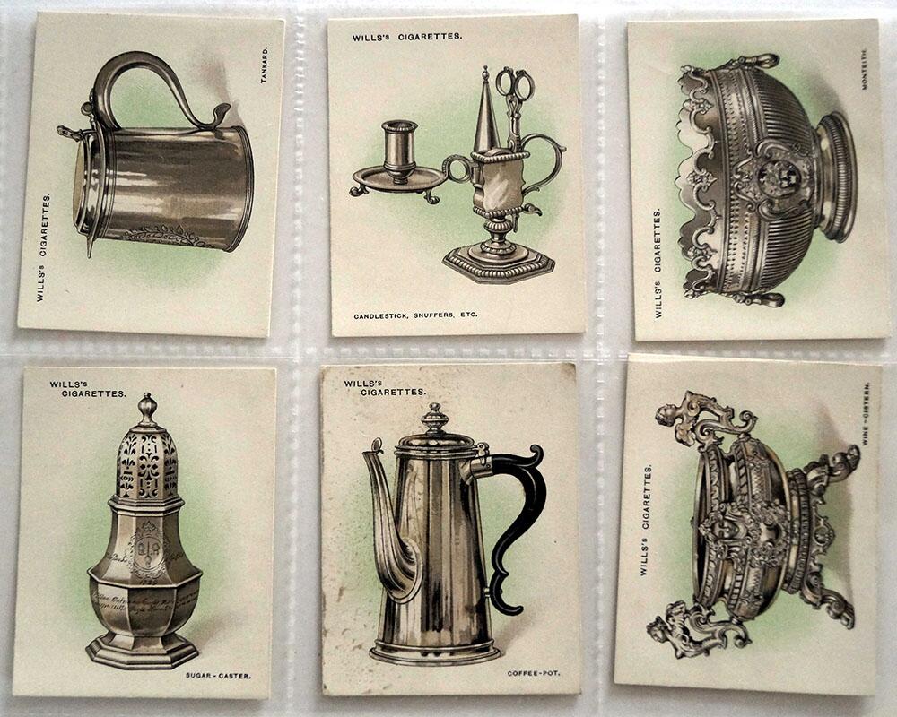 Full Set of 25 Cigarette Cards: Old Silver (1924) by Various