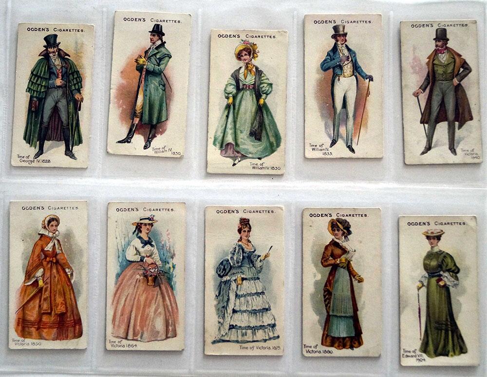 Full Set of 50 Cigarette Cards: British Costumes From 100 BC to 1904   (1905) by Various