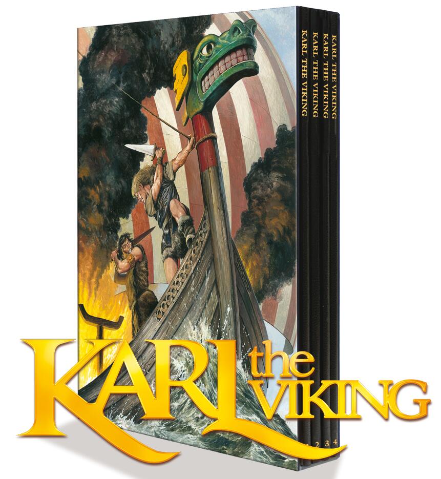Karl the Viking The Collection (complete deluxe FOUR VOLUME set) by Don Lawrence, introduced by Steve Holland