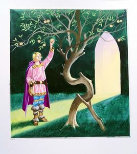 Magic Apples - Scrumping art by Ron Embleton