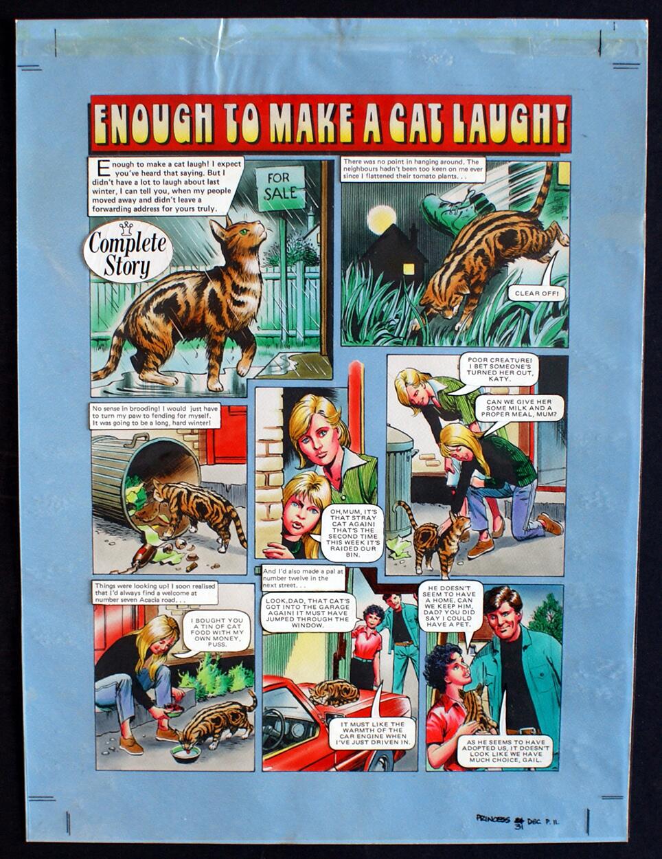 Enough To Make A Cat Laugh! (FOUR Pages) art by 20th Century unidentified artist