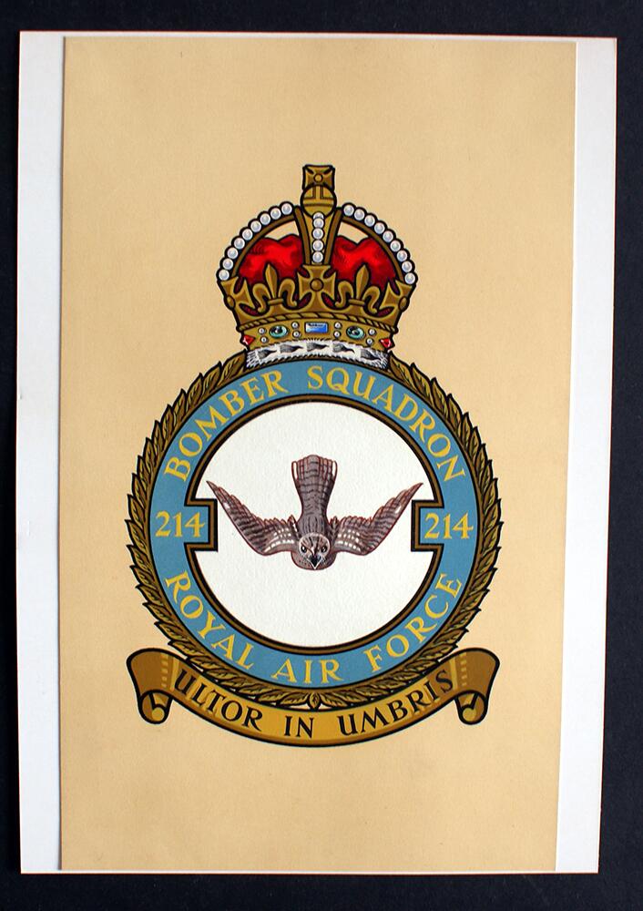 R.A.F. Badge: Bomber Squadron 214 art by 20th Century unidentified artist