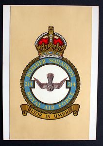 R.A.F. Badge: Bomber Squadron 214 art by 20th Century unidentified artist