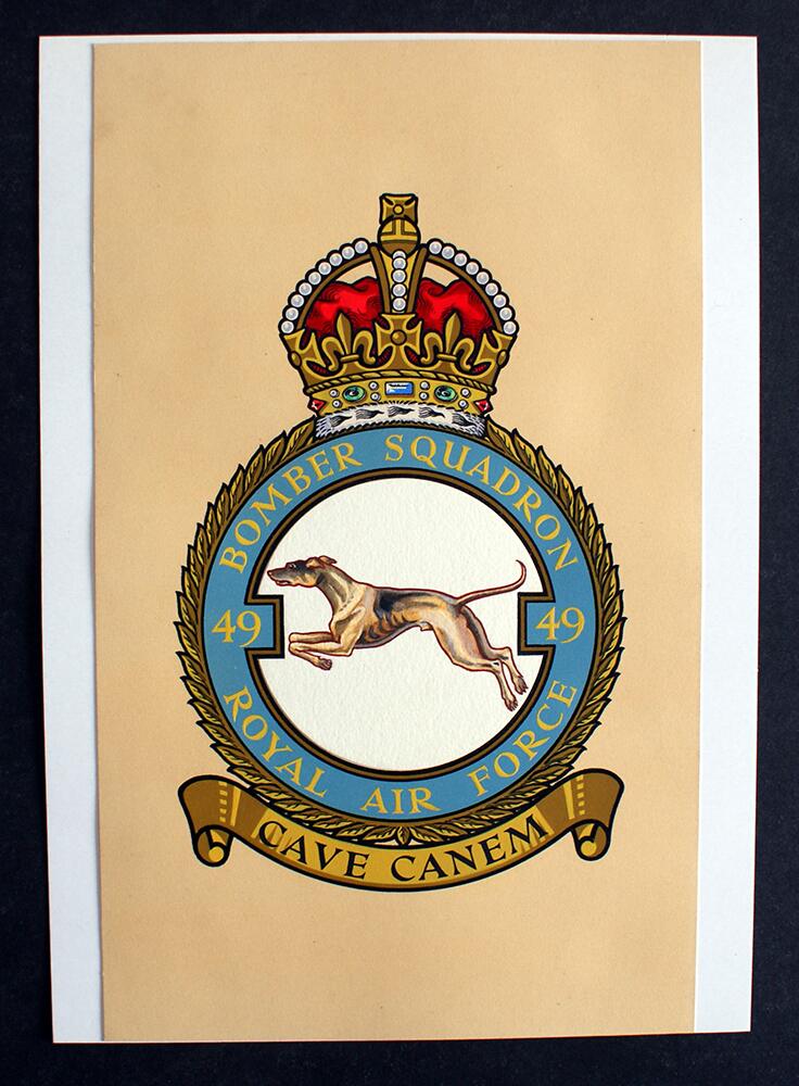 R.A.F. Badge: Bomber Squadron 49 art by 20th Century unidentified artist