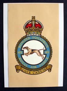 R.A.F. Badge: Bomber Squadron 49 art by 20th Century unidentified artist