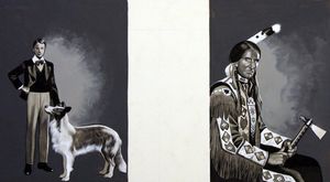 Grey Owl (Archibald Belaney) art by Ron Embleton