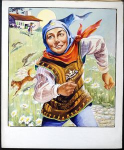 Rumpelstiltskin: Run Away! art by E V Abbott