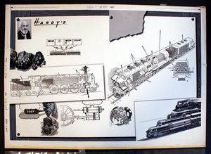 Hardy's Drawing Board: 'Steam Locomotives' art by Wilf Hardy