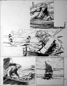 Black Bartlemy's Treasure - Open Boat (TWO pages) art by Jesus Blasco