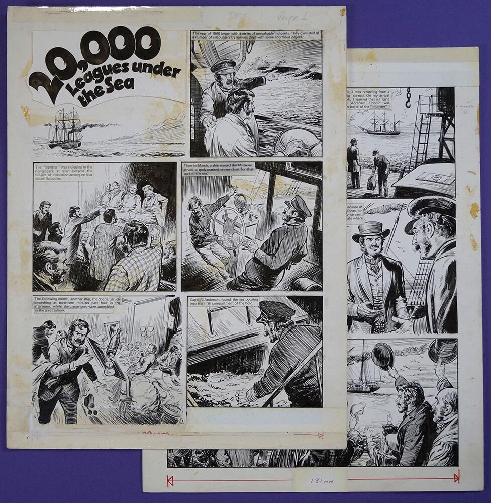 20,000 Leagues Under the Sea - 1st Instalment (TWO pages) art by Bill Baker