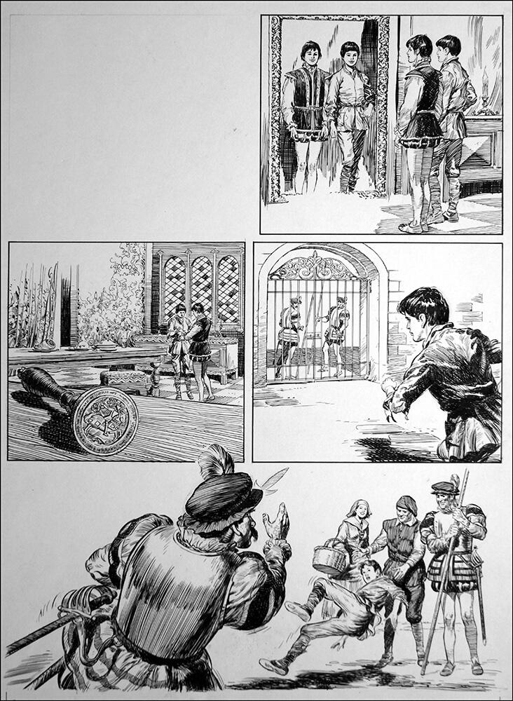 The Prince and the Pauper - City Life (TWO pages) art by Bill Baker