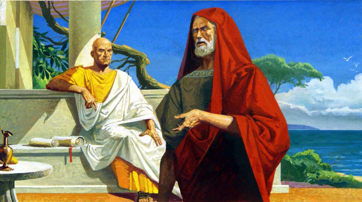 Hannibal and Scipio Africanus art by Severino Baraldi