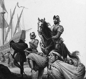 Francisco Pizarro art by Severino Baraldi