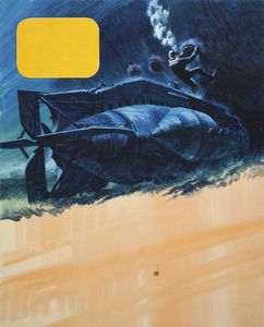 Midget Submarine XE 3 art by Wilf Hardy