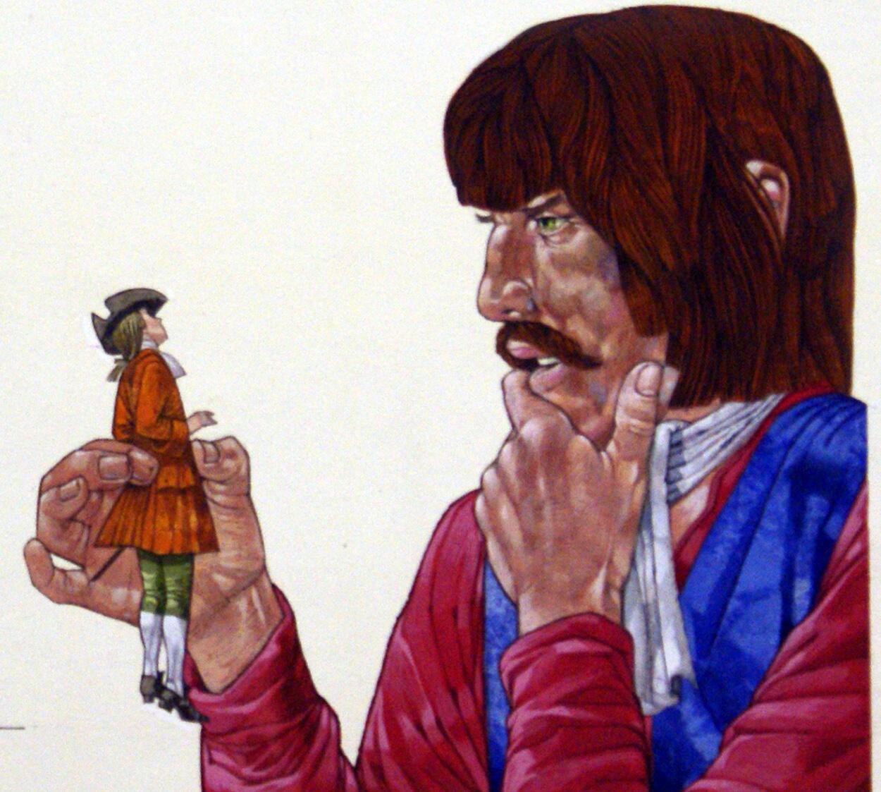 Gulliver's Travels: Voyage to Brobdingnag - Put me Down! art by Richard Hook