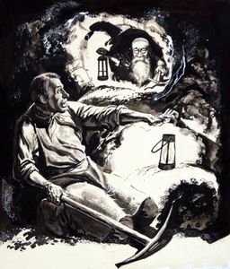 The Miner Meets a Troll art by Gerry Embleton