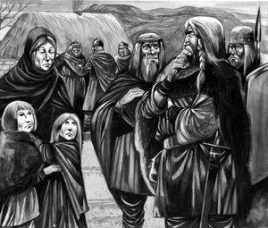 Slavery in Anglo-Saxon Times art by Richard Hook