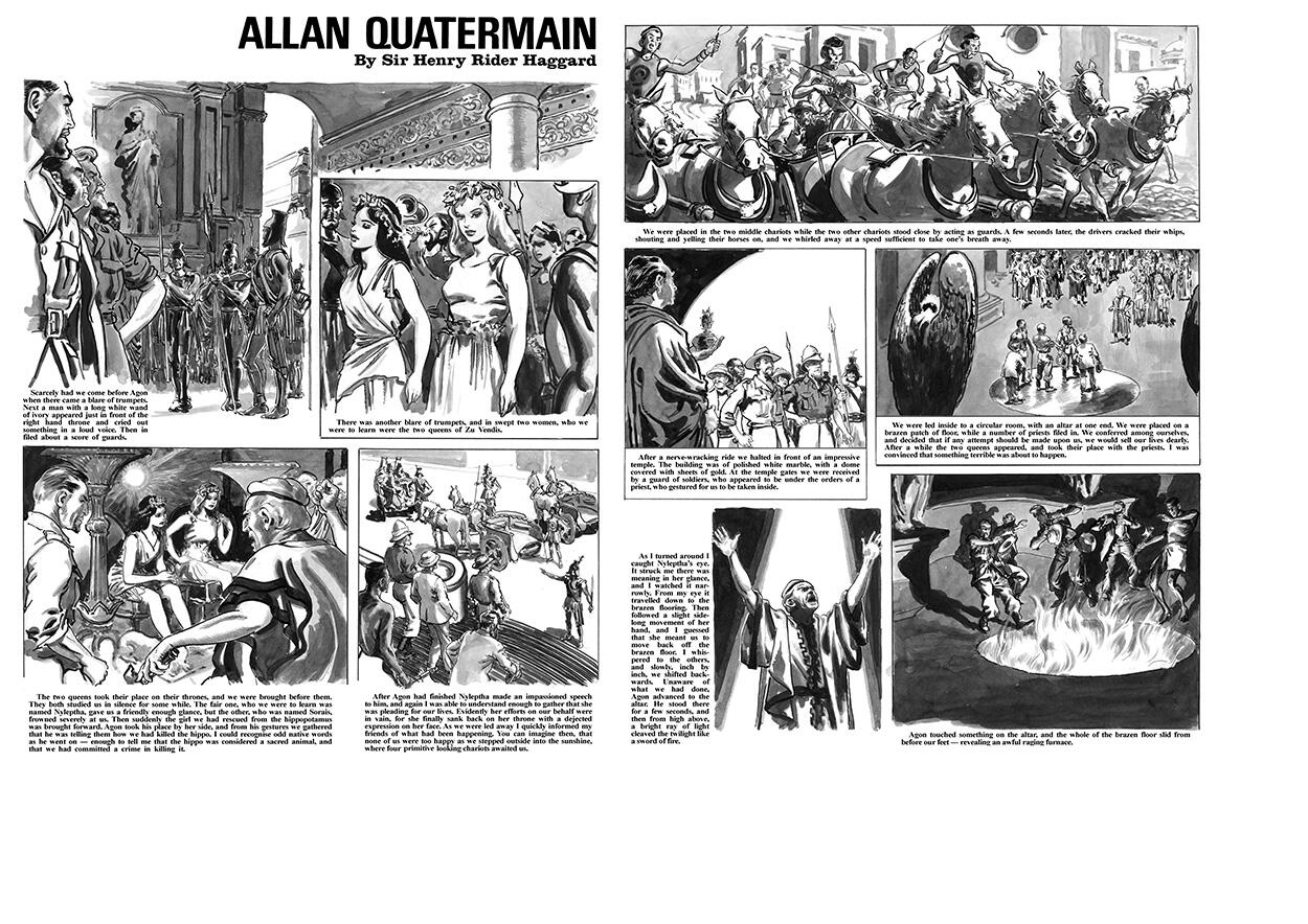 Allan Quatermain Pages 17 and 18 (TWO pages) art by Mike Hubbard