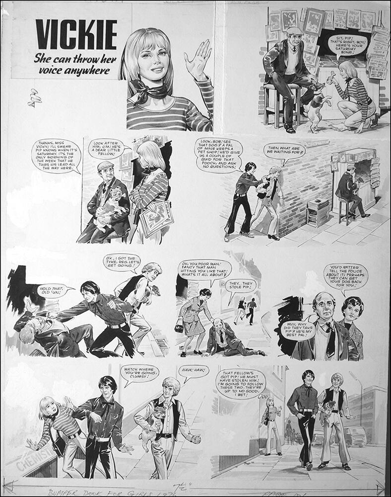 Vickie - Complete Two Page Story art by Mike Hubbard