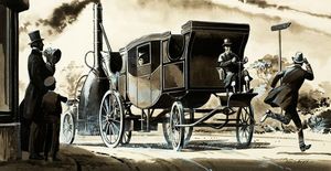 Odd Inventions The Steam Car art by Bill Lacey