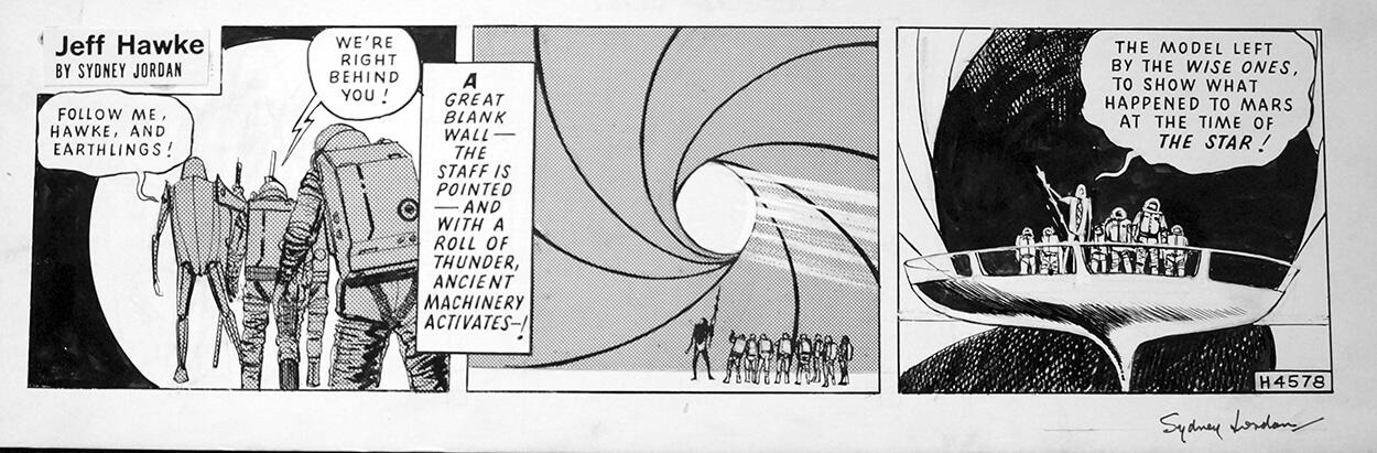 Jeff Hawke daily strip 4578 art by Sydney Jordan