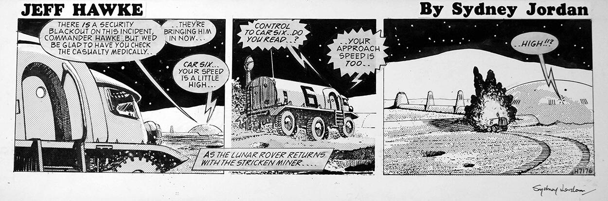 Jeff Hawke daily strip 7176 art by Sydney Jordan