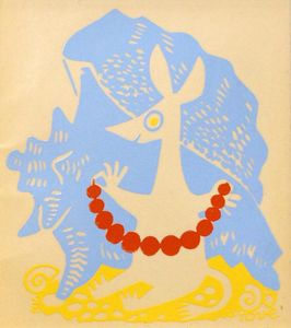 Moomin print 1956: Sniff art by Tove Jansson