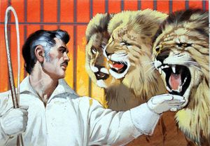 Lion Tamer at Work art by Angus McBride