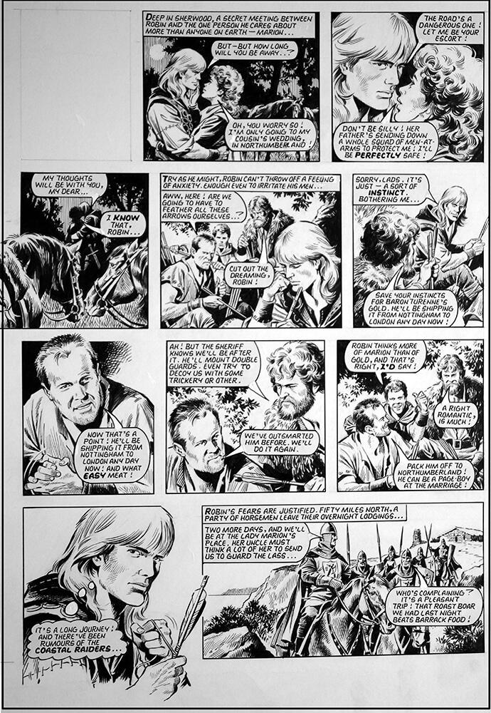 Robin of Sherwood: Coastal Raiders (TWO pages) art by Mike Noble