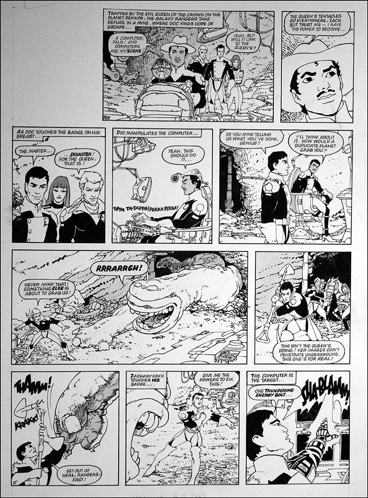 Galaxy Rangers: Energy Bolt (TWO pages) art by Arthur Ranson