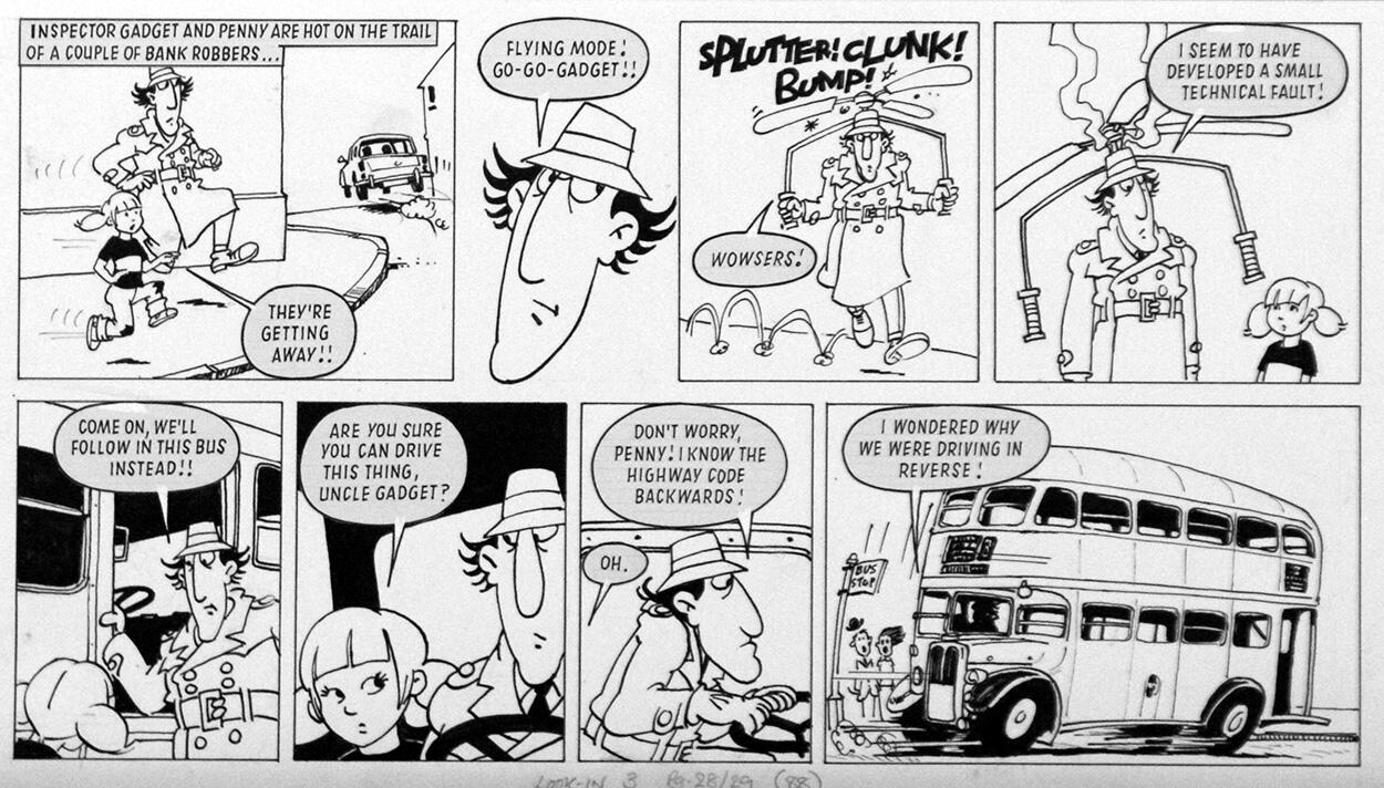 Inspector Gadget from 'Look In' 2 art by Arthur Ranson