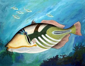 Tropical Fish art by Clive Uptton