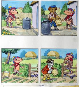 Alfie & Mango - Box Trouble (TWO pages) art by Peter Woolcock