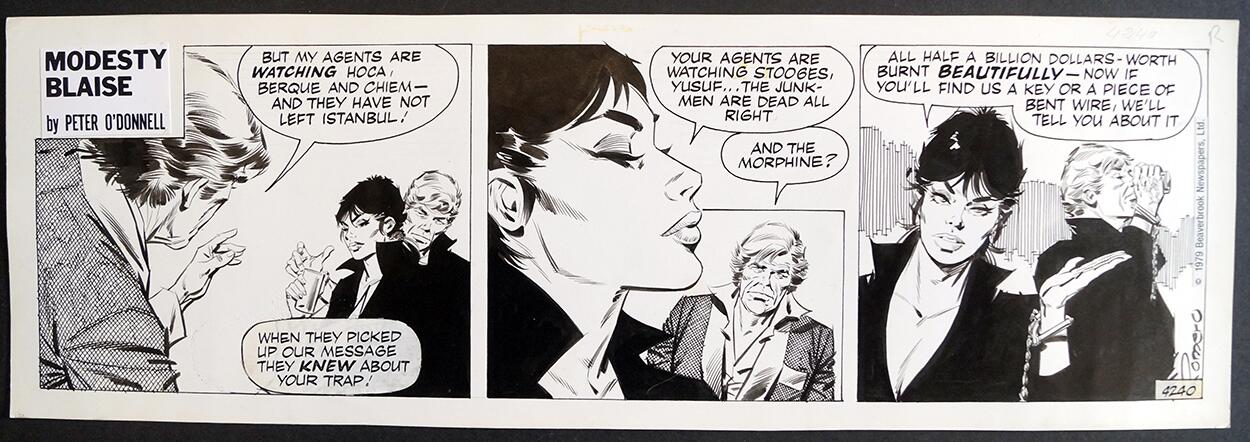 Modesty Blaise Daily Strip #4240 art by Enric Badia Romero