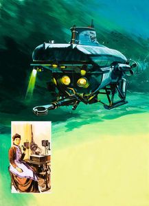 Vickers Mini-Submarine art by Gerry Wood