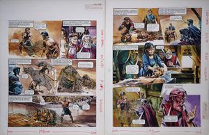Trapped in The Death-Net from 'The War of The Zolts' (TWO pages) art by Gerry Wood
