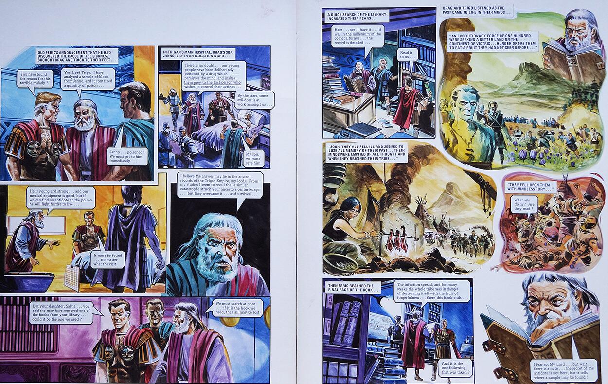 Memory Loss from 'The Poisoning of Trigan's Youth' (TWO pages) art by Gerry Wood