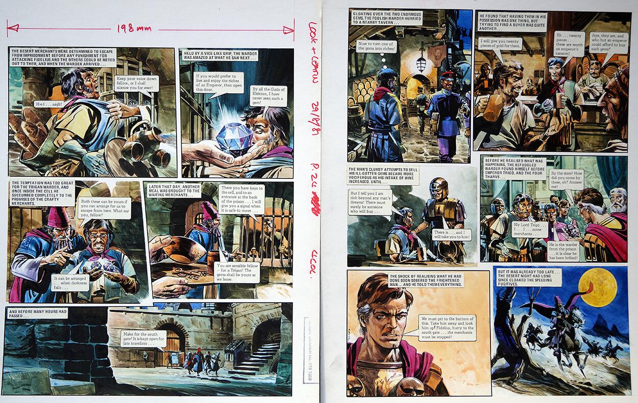 Bribed! From 'The Tharvs' (TWO pages) art by Gerry Wood