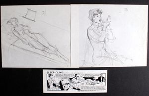 Sleep Clinic: When To Use Autosuggestion (Preliminary Sketches) art by Neville Colvin