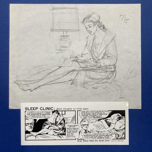 Sleep Clinic - Black Thoughts on White Paper art by Neville Colvin