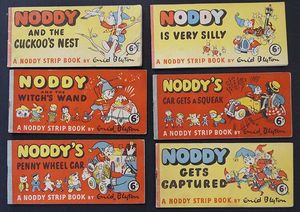 Set of 6 Noddy Comic Strip Children's Books (1952) by Enid Blyton