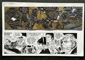 Modesty Blaise: Episode #1385 (Printing Plate) art by Jim Holdaway