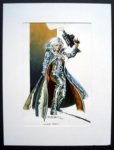 Silver Sable art by John M Burns