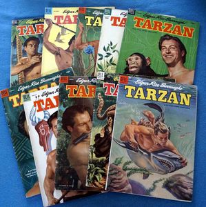 Collection of 10 Dell Tarzan comics (1954) by Edgar Rice Burroughs