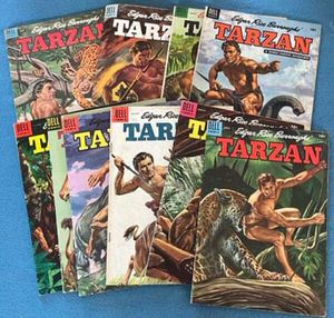 Collection of 10 Dell Tarzan comics (1955) by Edgar Rice Burroughs