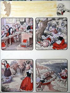 Sailing Adventure (TWO pages) art by 20th Century unidentified artist