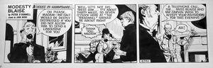 Modesty Blaise daily strip 4741 art by John M Burns