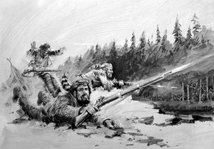 Alexander Mackenzie in the Canadian Wilderness art by Graham Coton