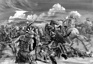 Alexander the Great Victory at Gaugamela art by Graham Coton